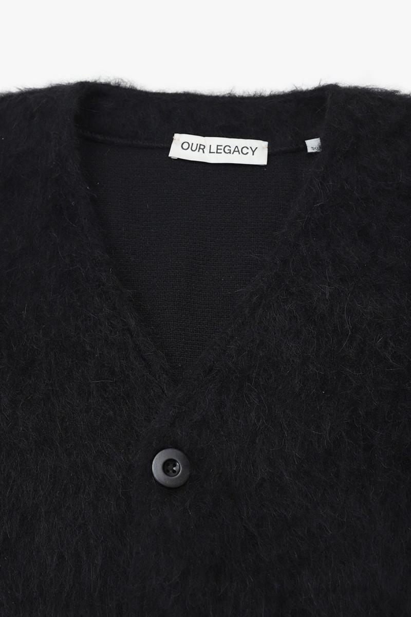 Cardigan Black mohair