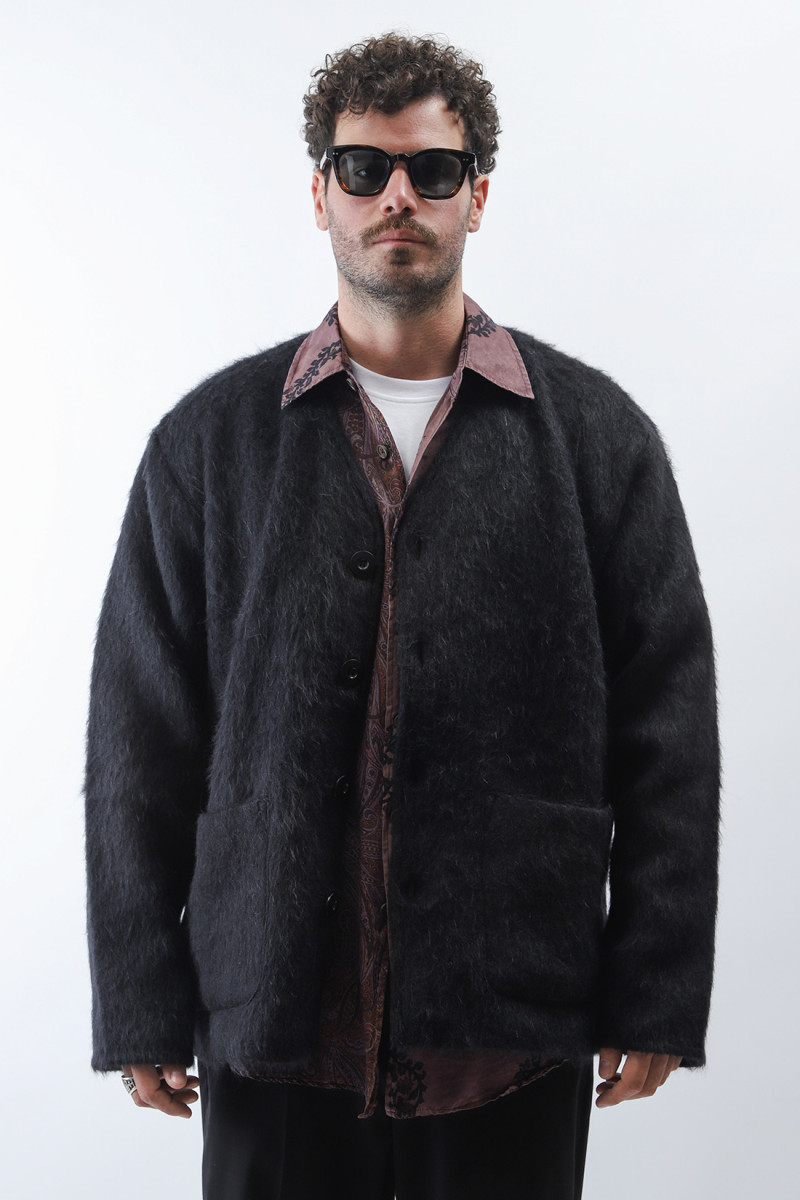 Cardigan Black mohair