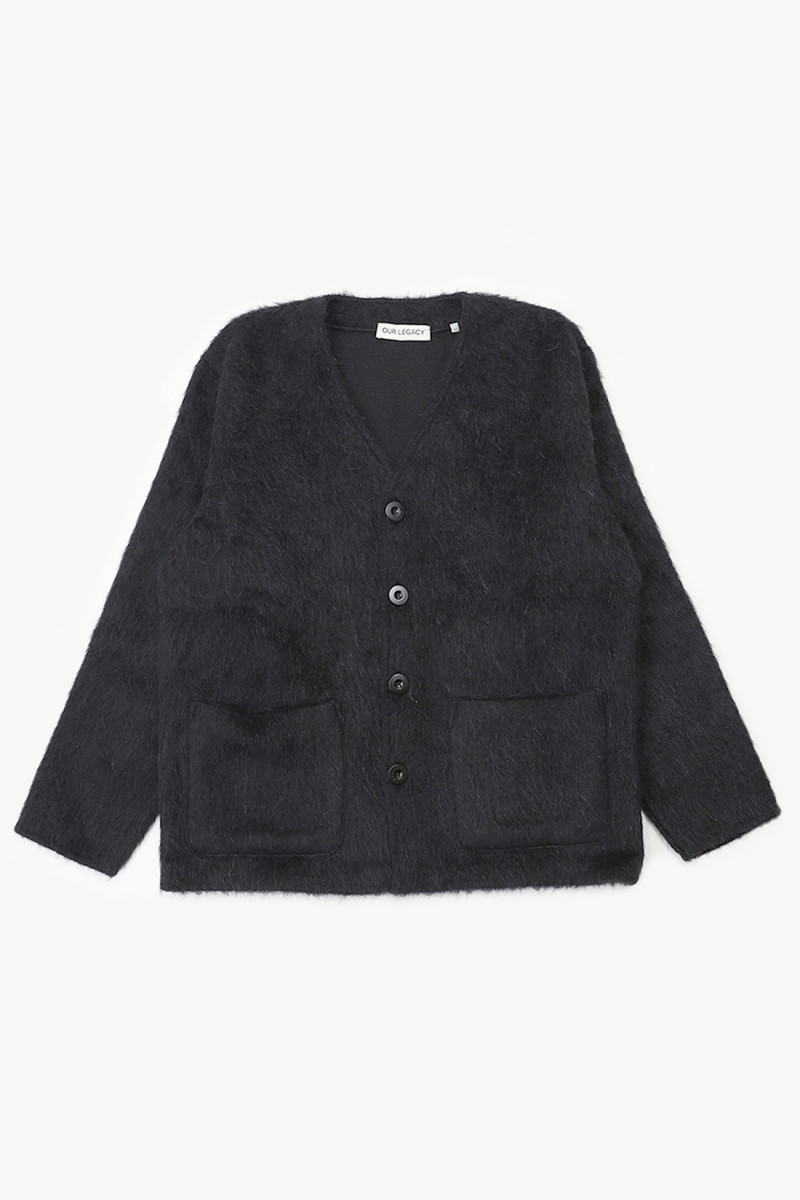 Cardigan Black mohair