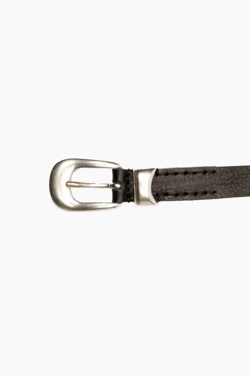 2 cm belt Black leather