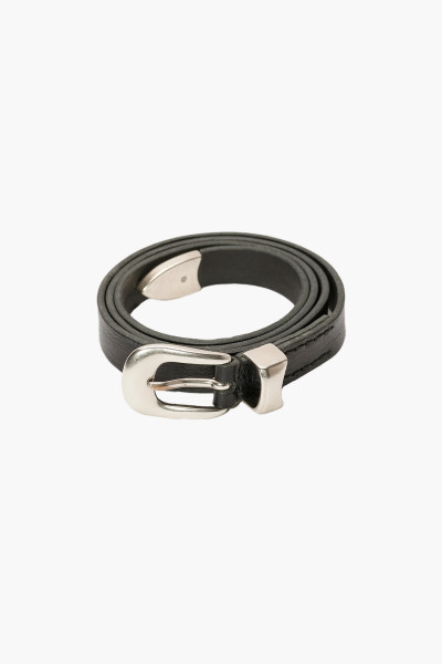 2 cm belt Black leather