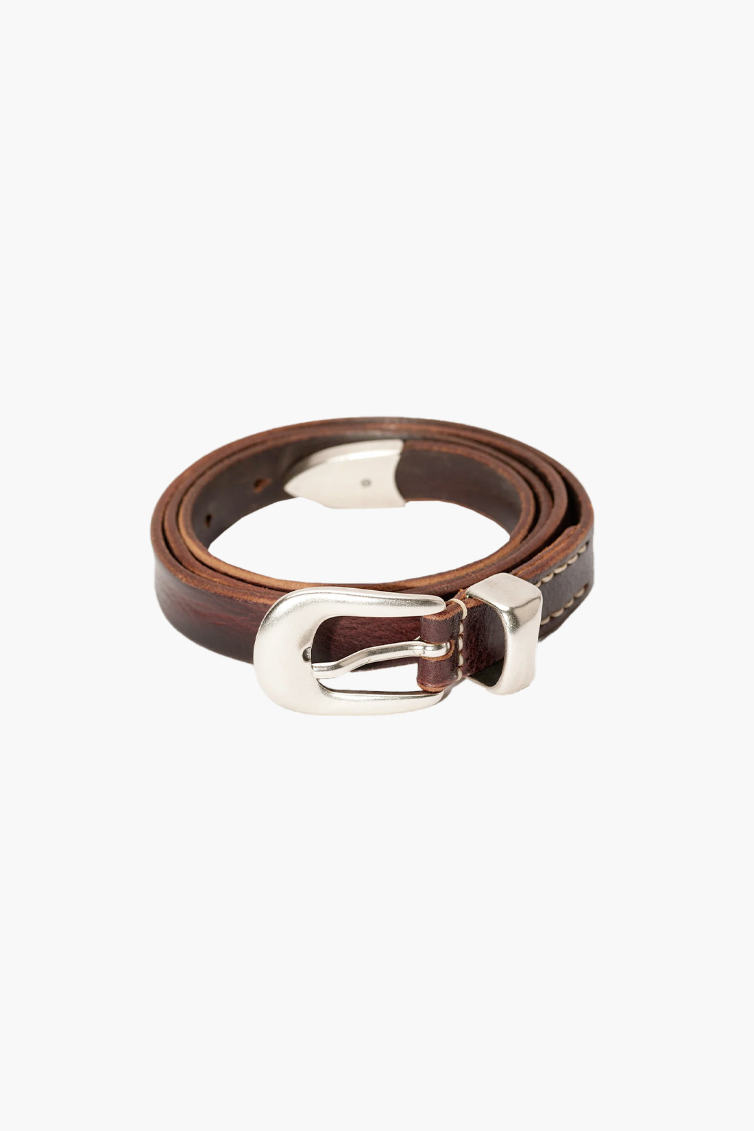 2 cm belt Brown leather