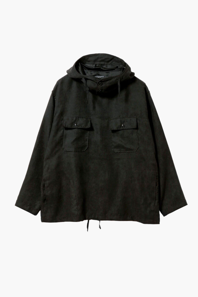 Cagoule shirt fake suede Black