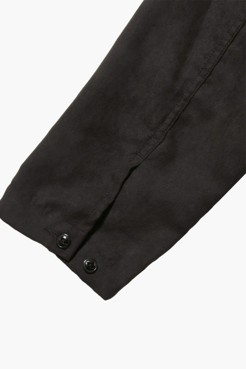 Cagoule shirt fake suede Black