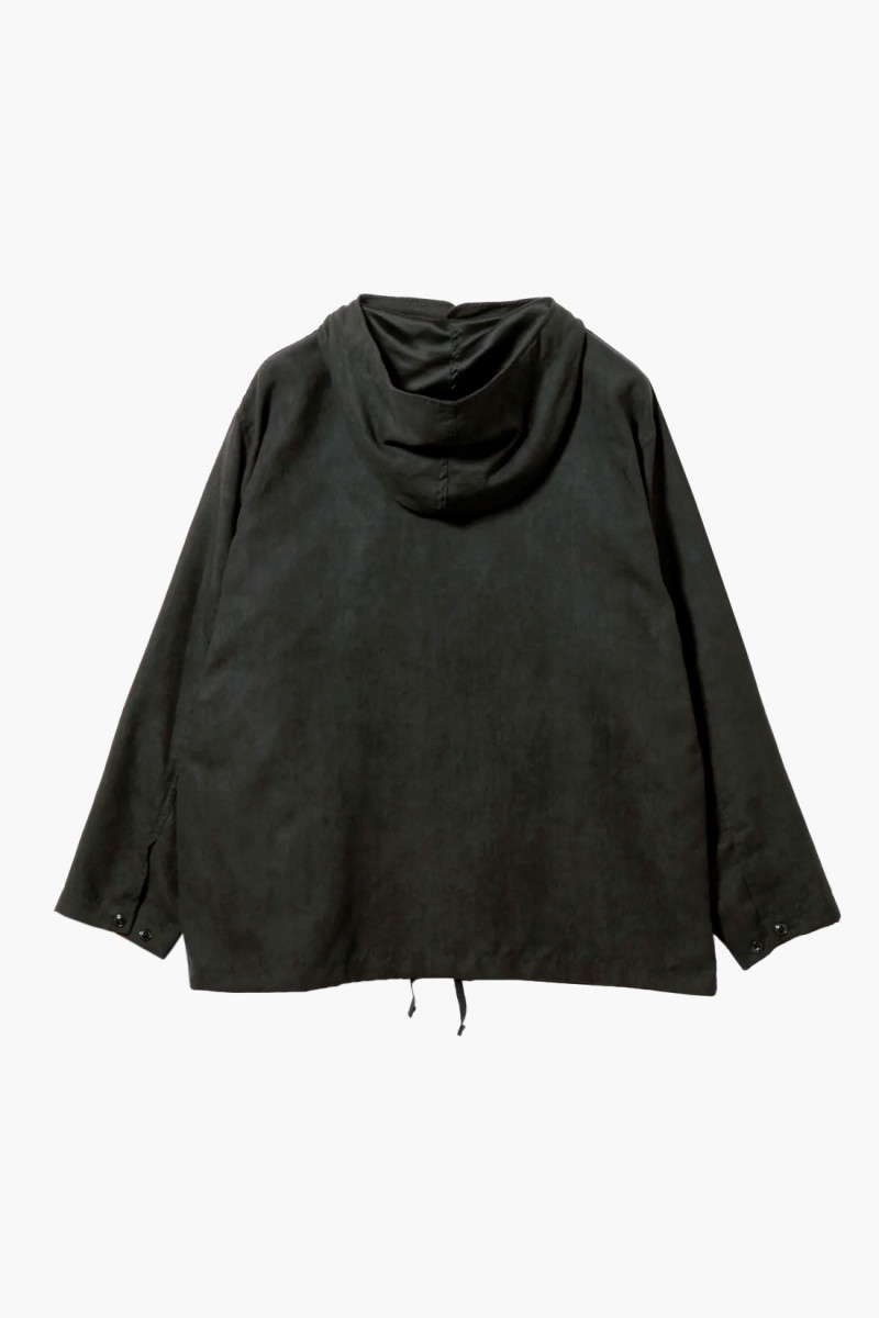 Cagoule shirt fake suede Black