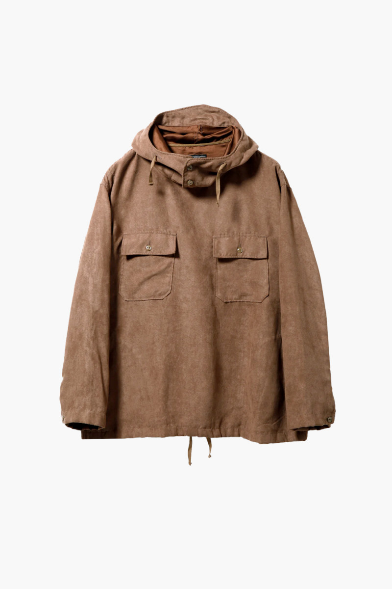 Cagoule shirt fake suede Khaki