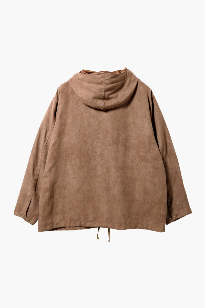 Cagoule shirt fake suede Khaki