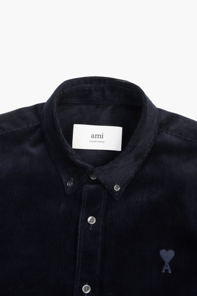 Ami Classic fit shirt Navy blue - GRADUATE STORE