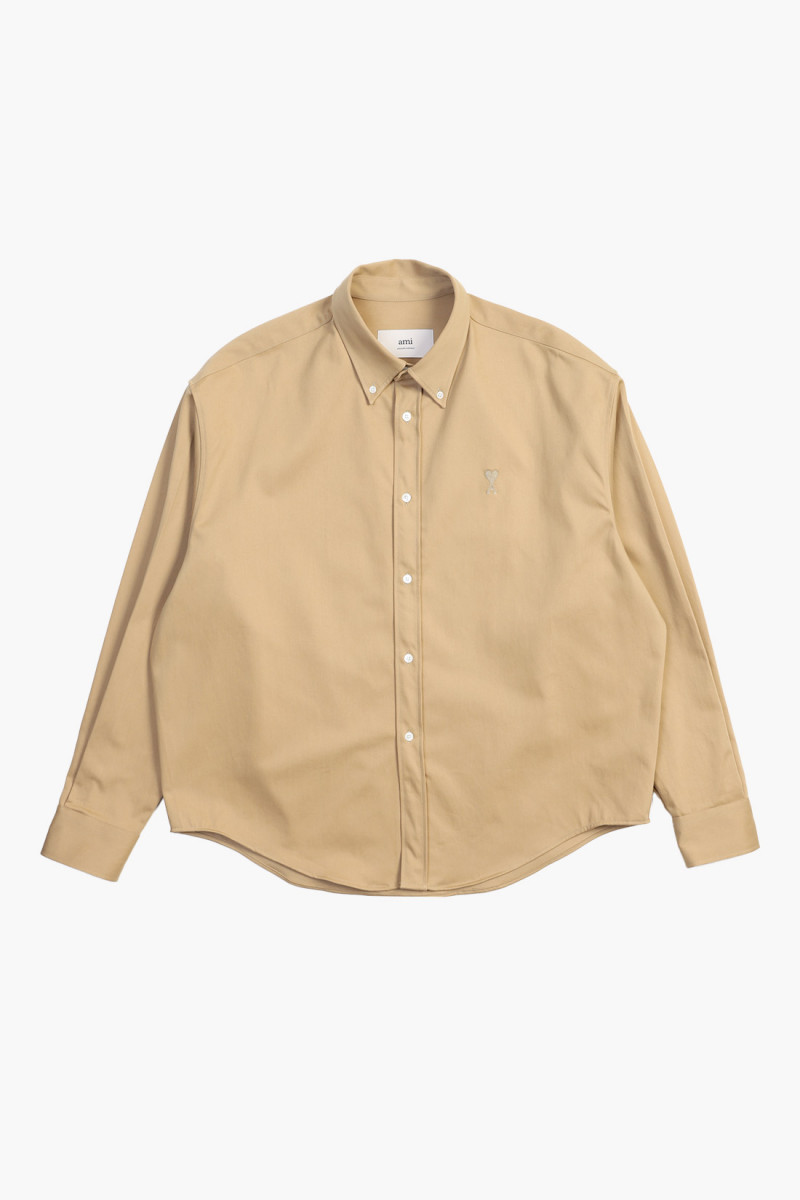 Boxy fit shirt Sand