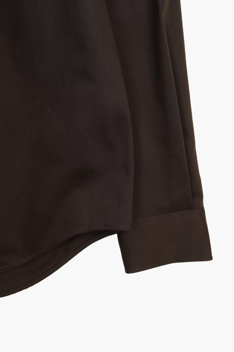 Boxy fit shirt Dark coffee