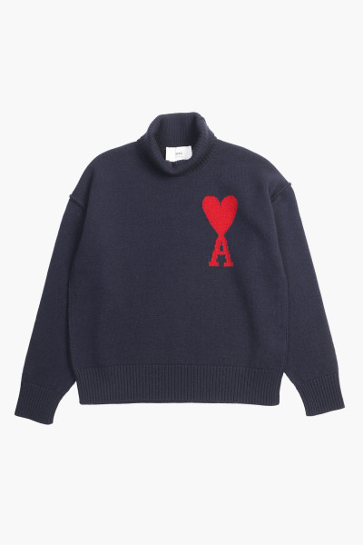 Pull col cheminee adc Navy/red