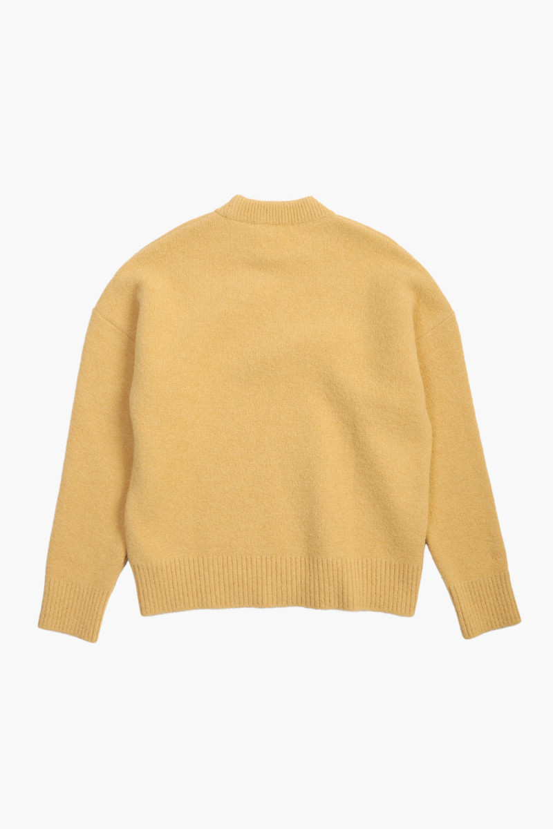 Pull col rond adc ecru Mustard