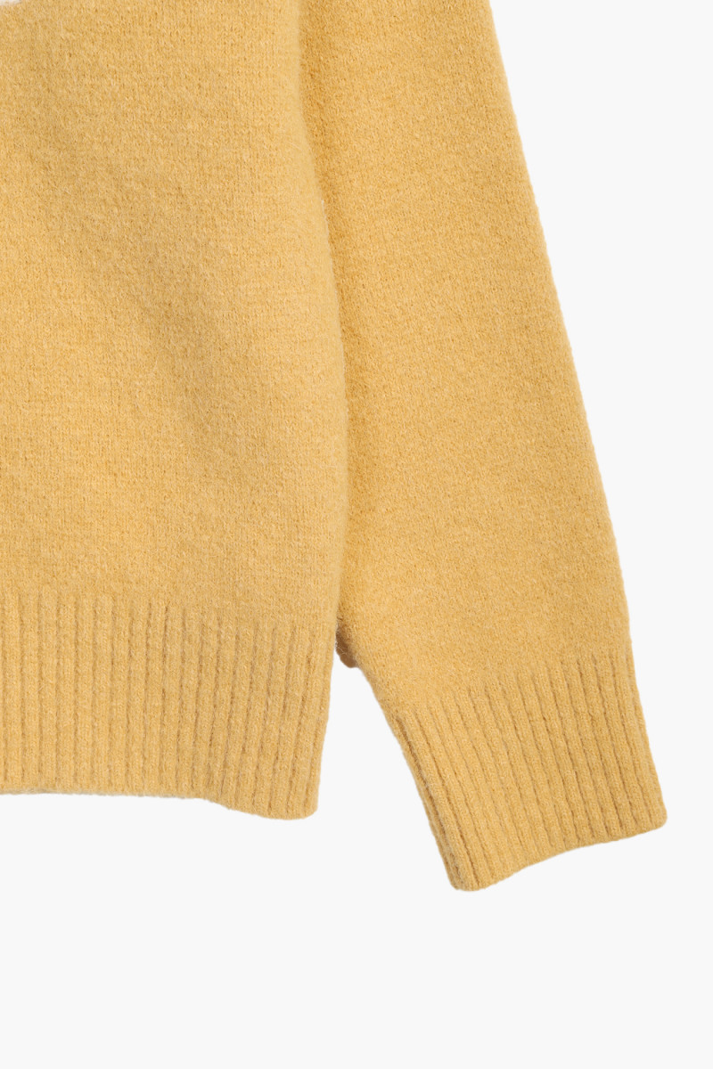 Pull col rond adc ecru Mustard