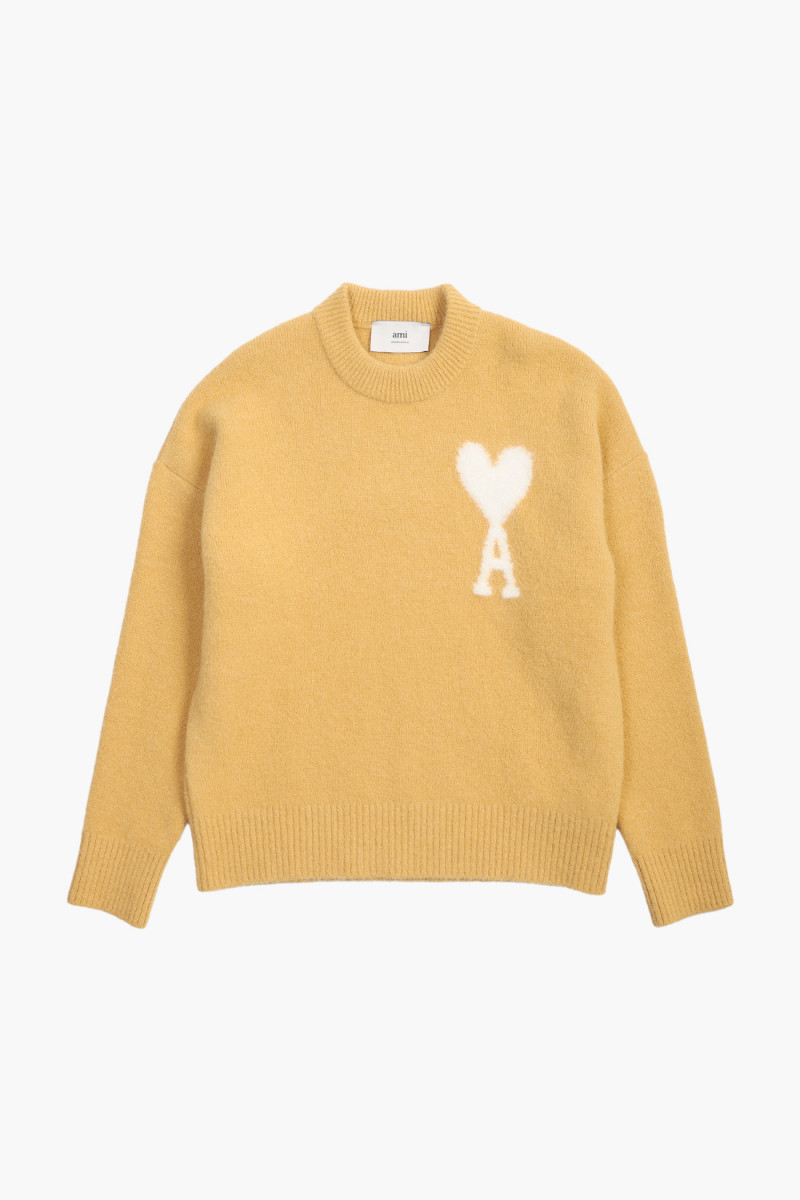 Pull col rond adc ecru Mustard