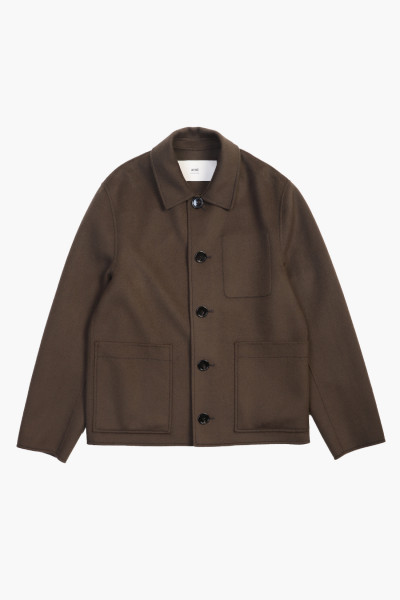 Ami Blouson boxy boutonne Dark coffee - GRADUATE STORE