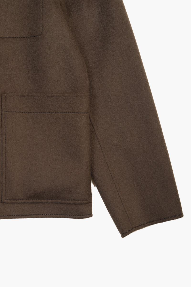 Blouson boxy boutonne Dark coffee