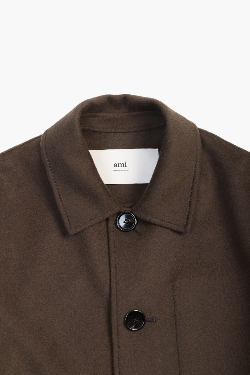 Blouson boxy boutonne Dark coffee