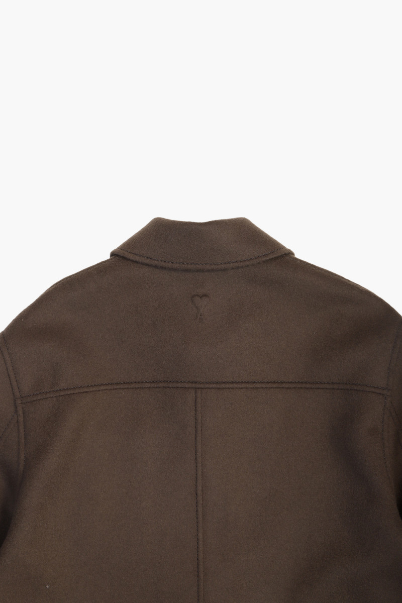 Blouson boxy boutonne Dark coffee