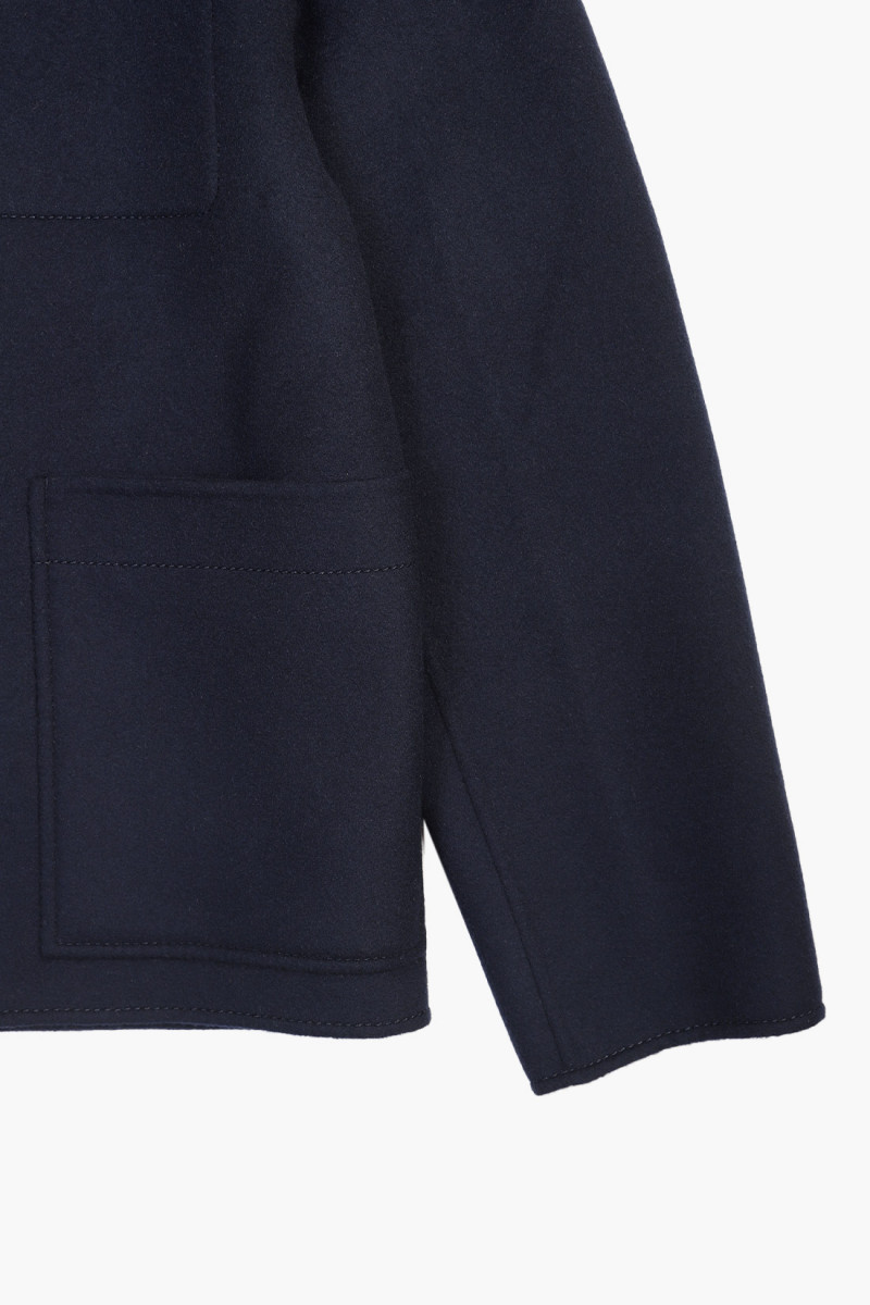 Blouson boxy boutonne Navy blue