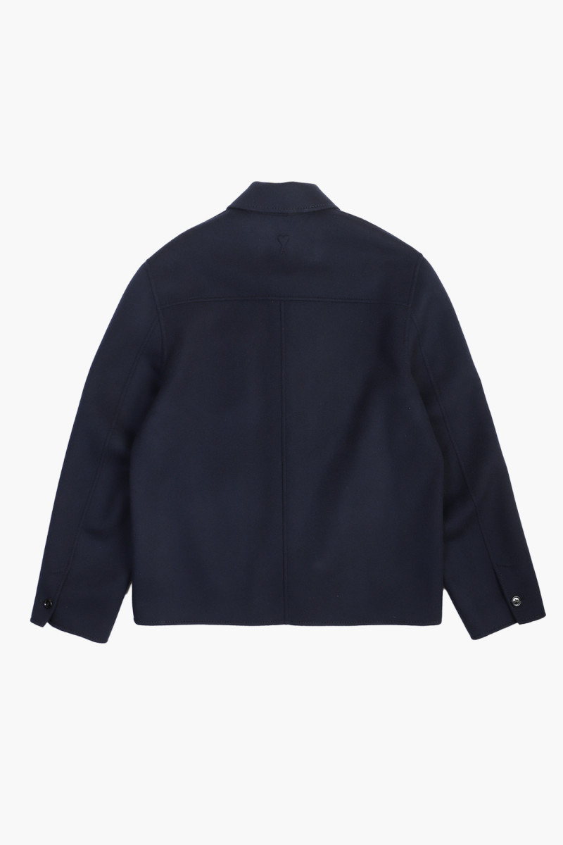 Blouson boxy boutonne Navy blue