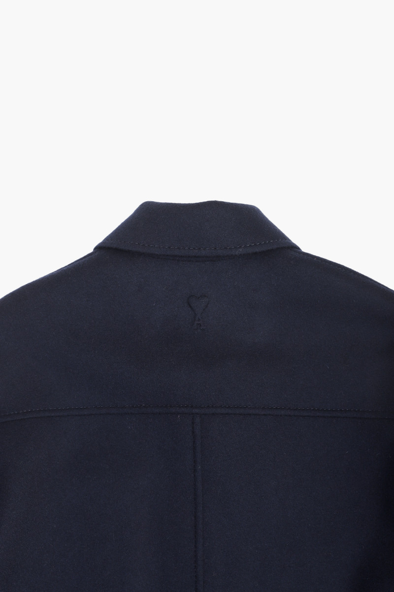 Blouson boxy boutonne Navy blue