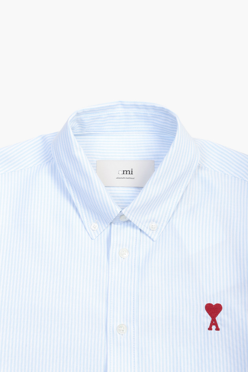 Chemise col boutonne adc Sky blue/natural