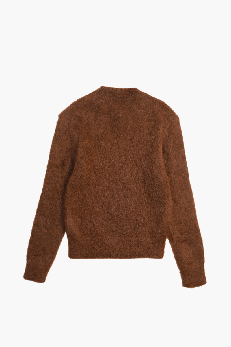 Brushed crew neck sweater Fawn