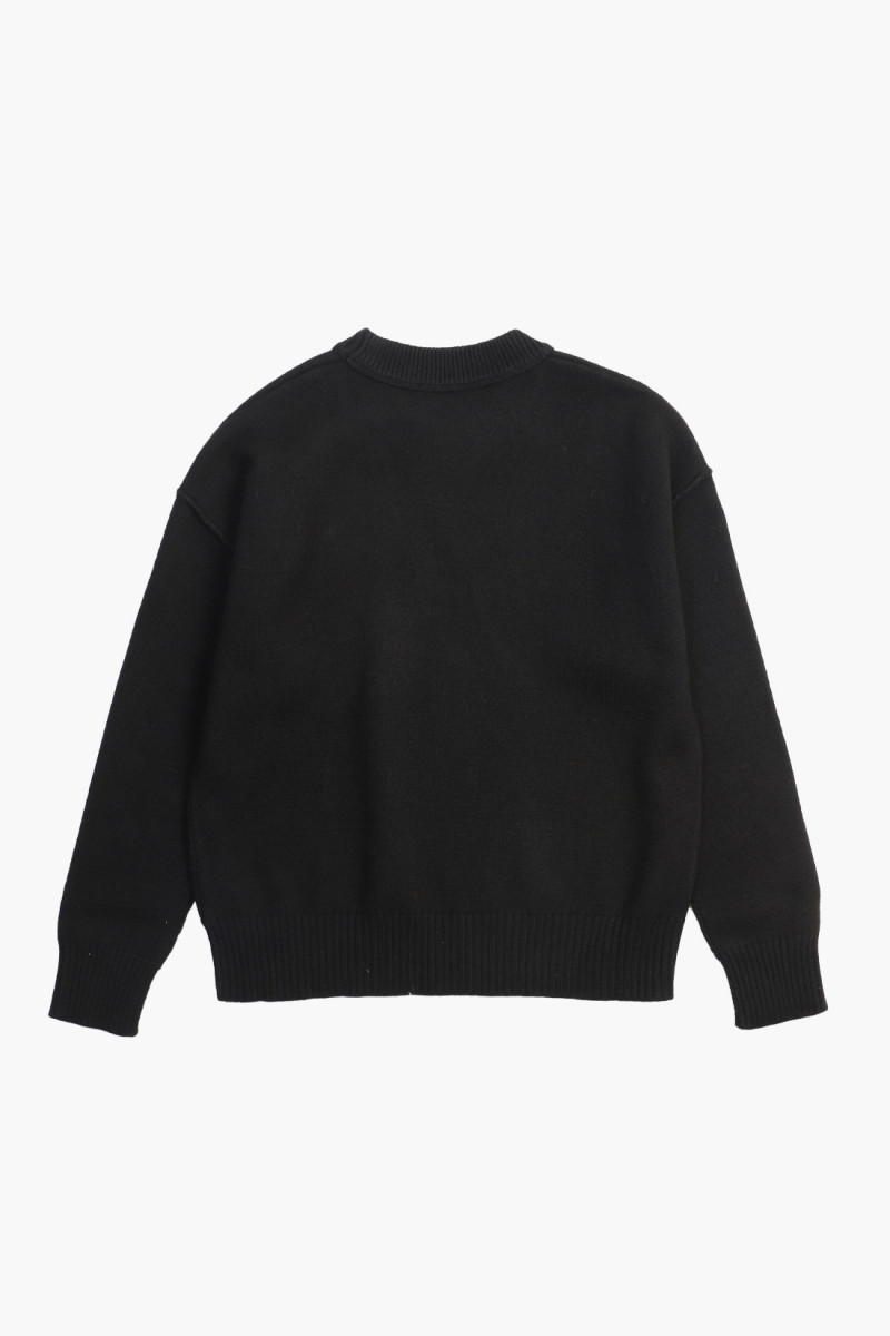 Pull col rond ami de coeur Black/red