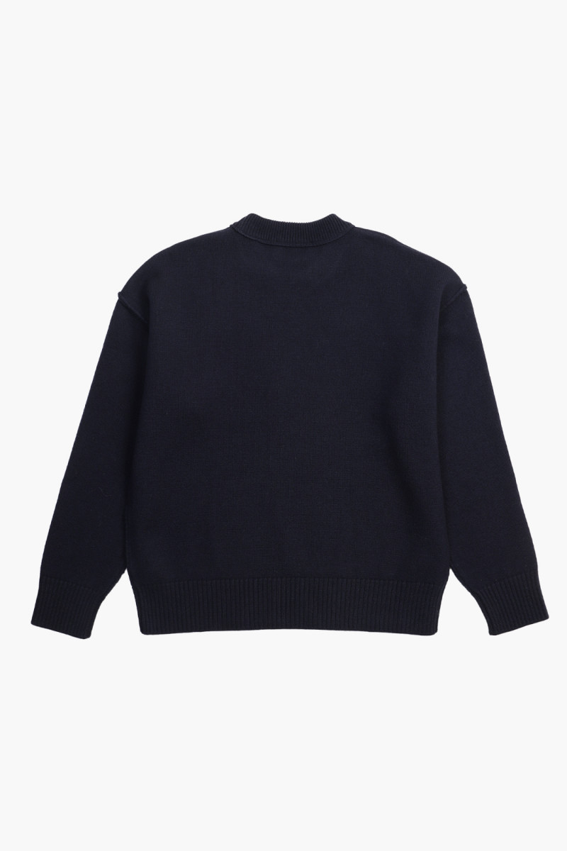 Pull col rond ami de coeur Navy/red