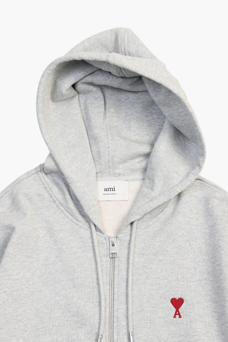 Hoodie zippe ami de coeur Heather ash grey