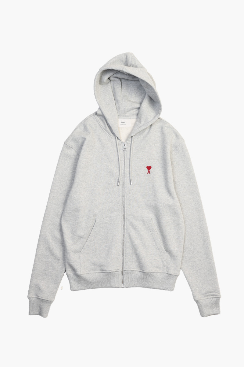 Hoodie zippe ami de coeur Heather ash grey