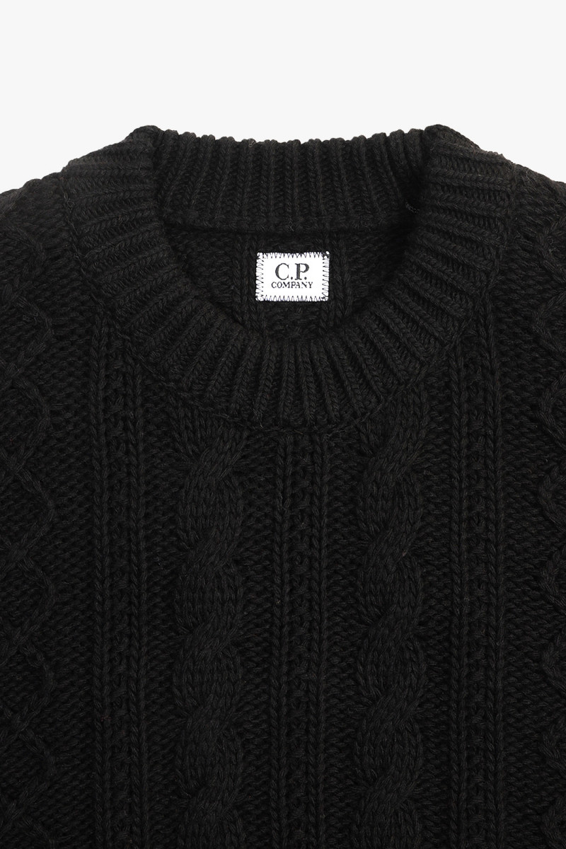 Lambswool knitwear crewneck Black