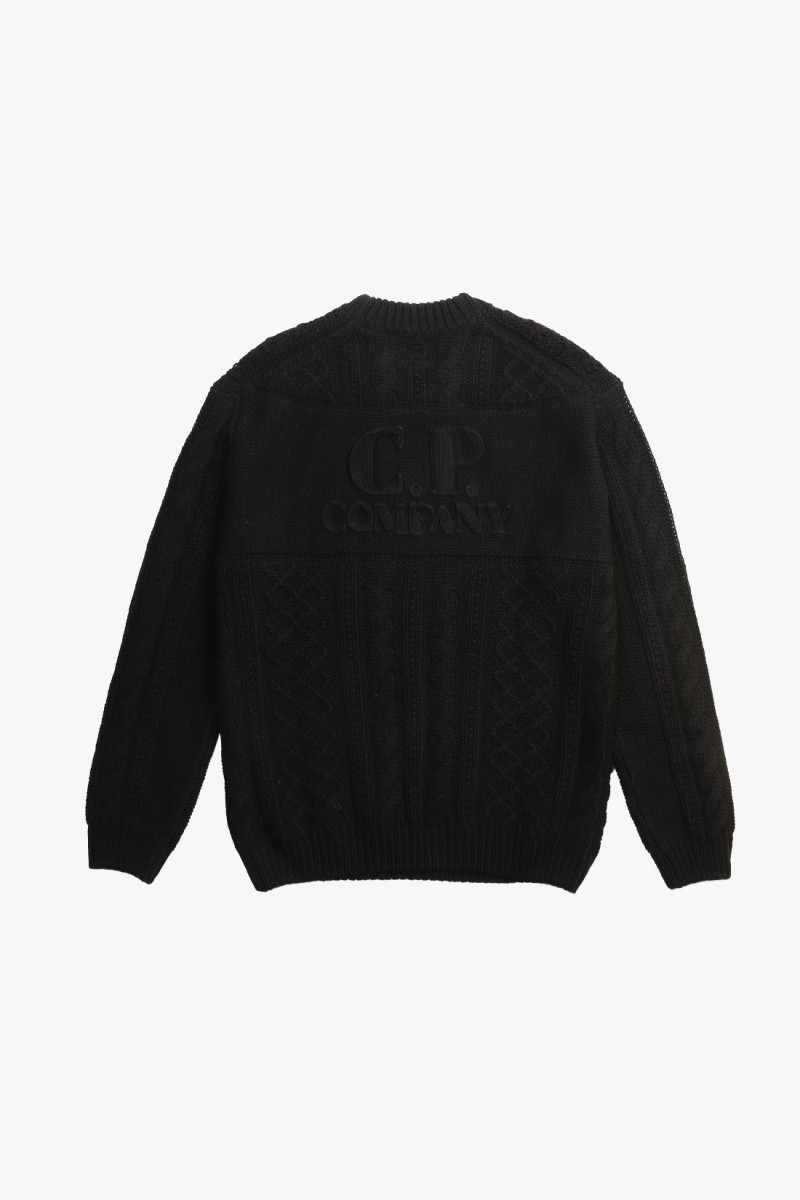 Lambswool knitwear crewneck Black