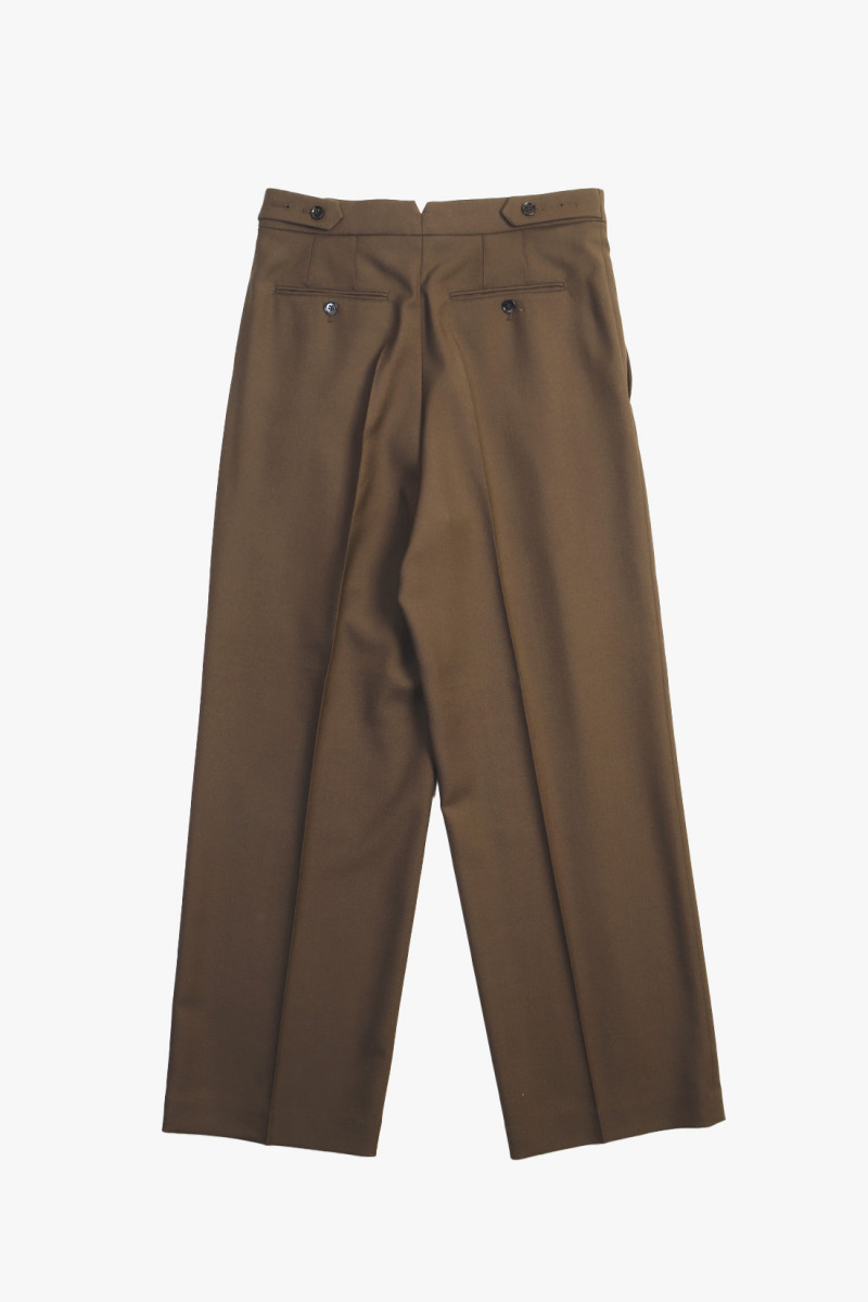 Pantalon large fit wool Dark coffee