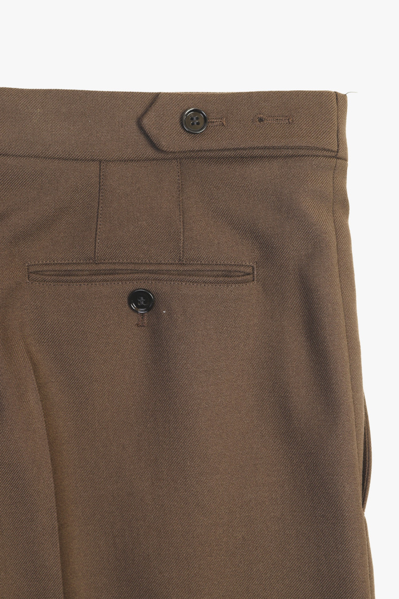 Pantalon large fit wool Dark coffee