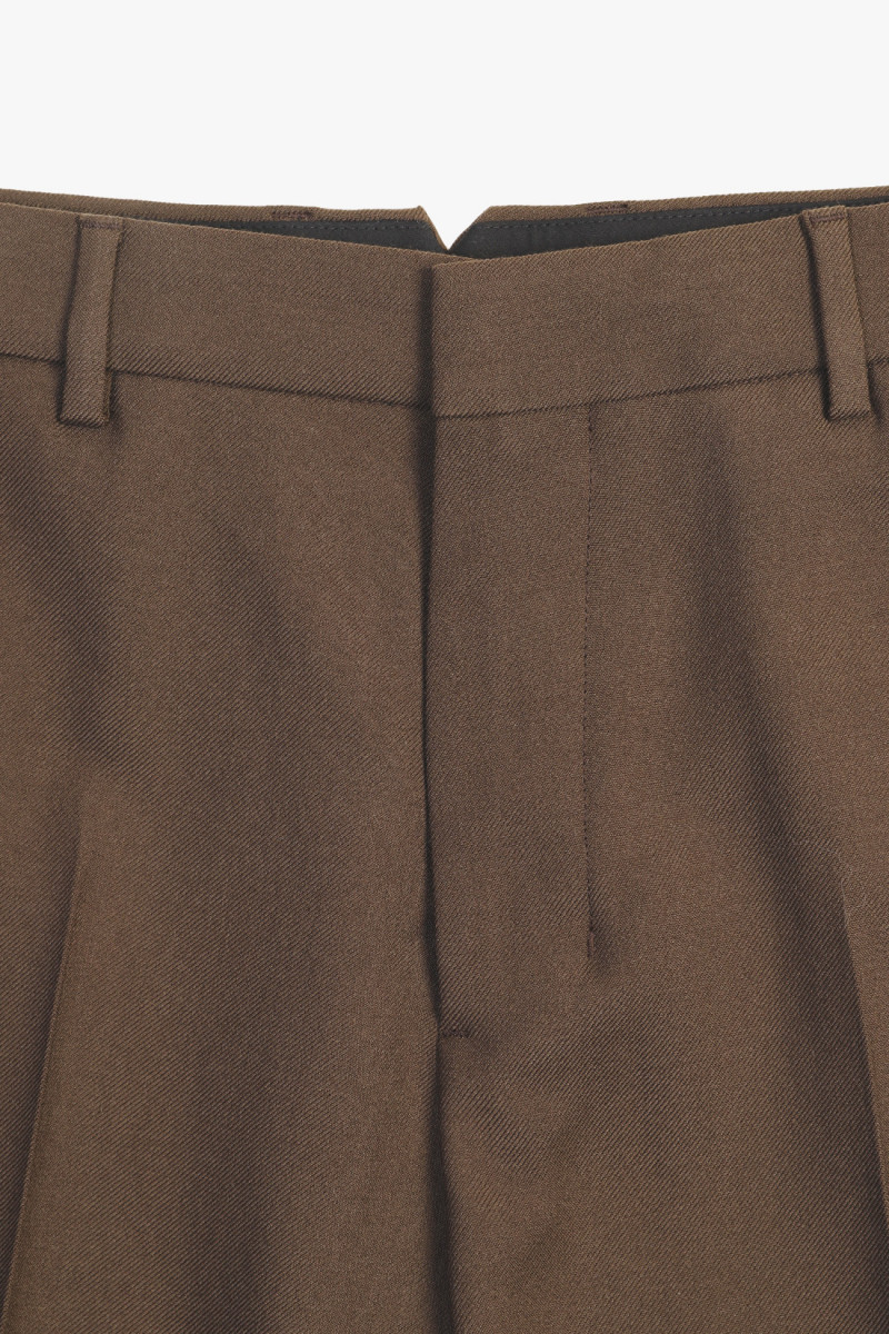 Pantalon straight fit Dark coffee