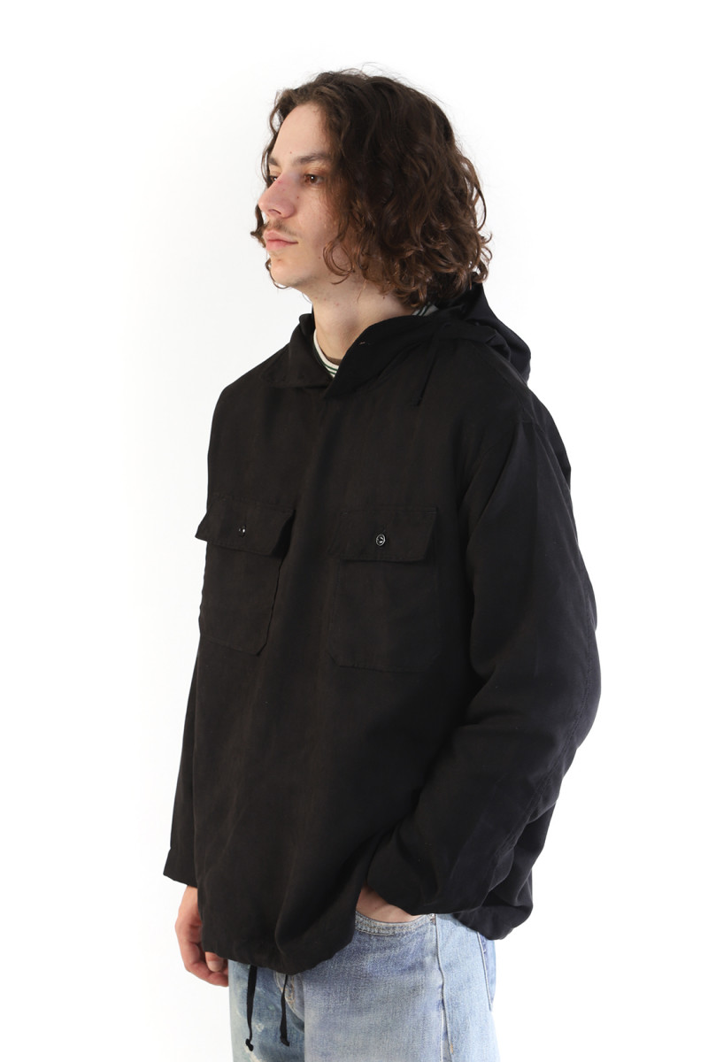 Cagoule shirt fake suede Black