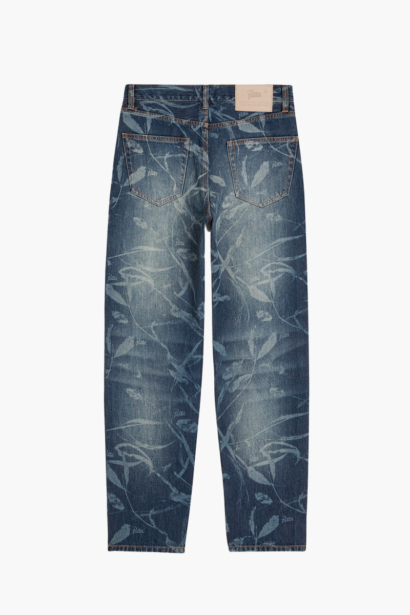 Patta leaves laser print denim Denim