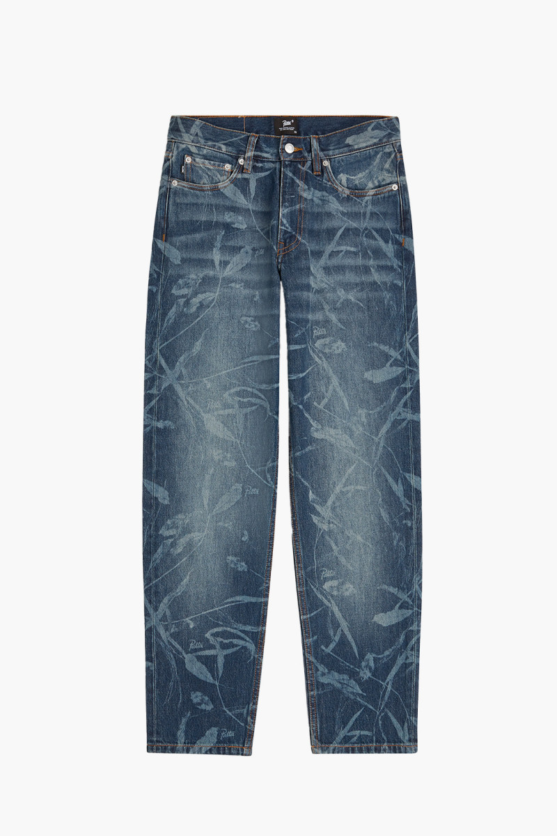 Patta leaves laser print denim Denim