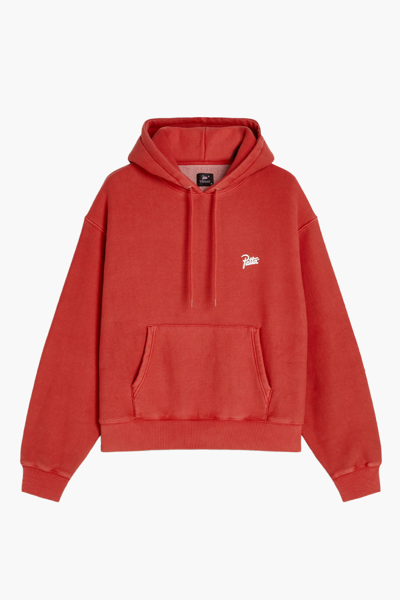 Patta washed classic hooded Red