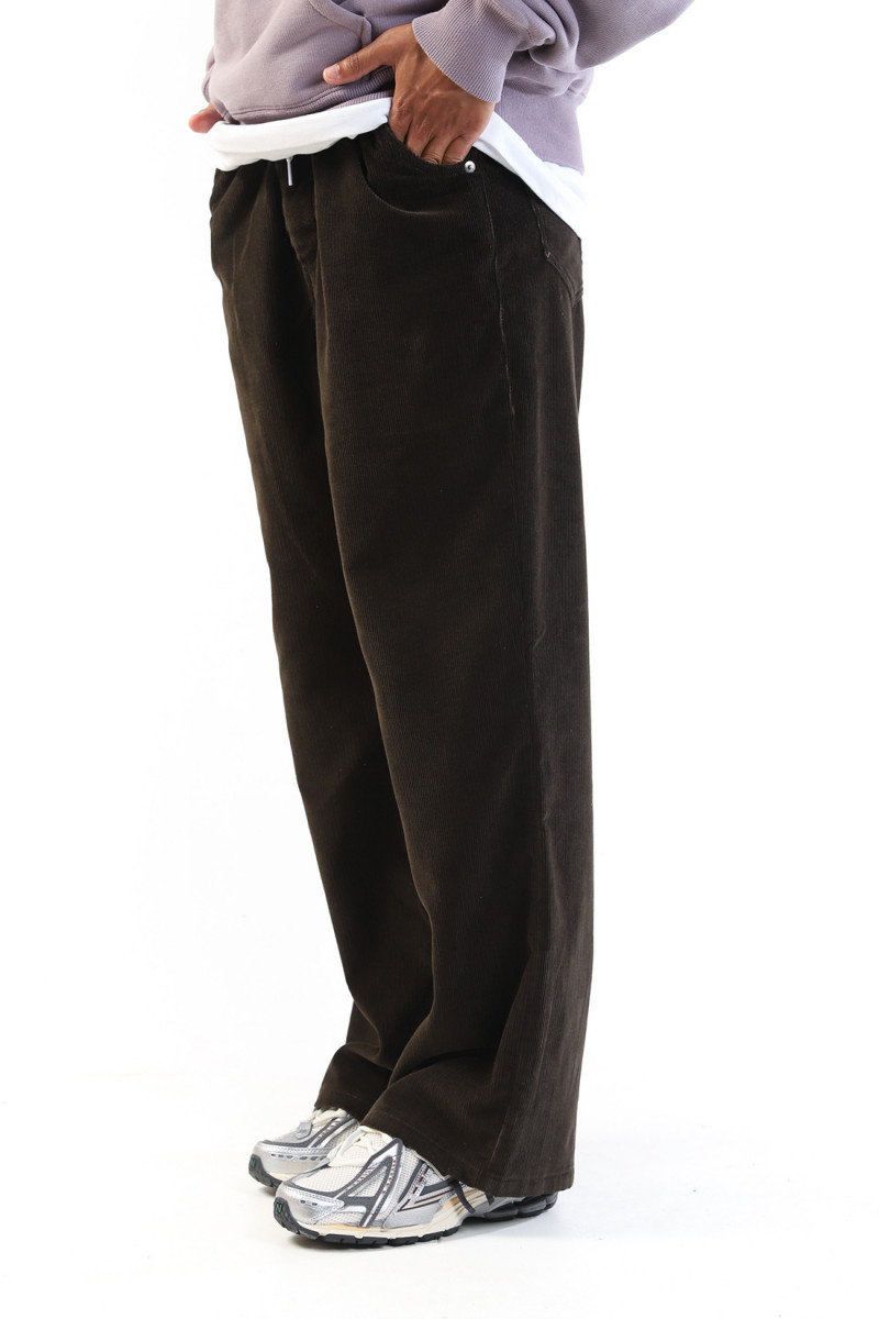 Pantalon baggy fit Dark coffee