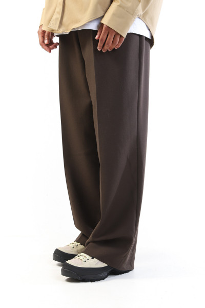 Ami Pantalon large fit wool Dark coffee - GRADUATE STORE