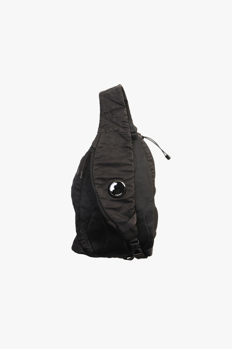 Nylon b crossbody rucksack Black