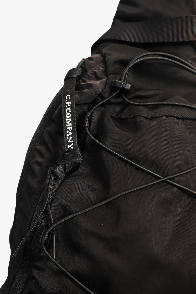 Nylon b crossbody rucksack Black