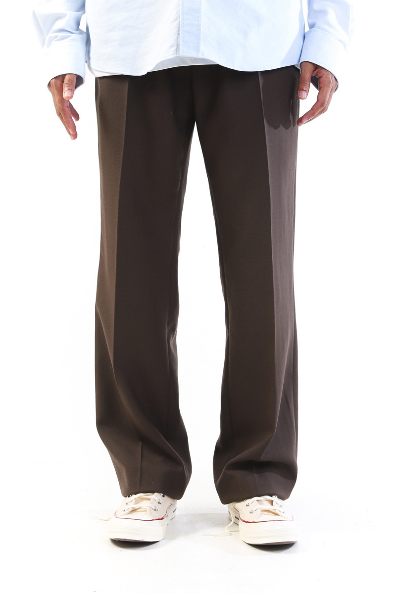 Pantalon straight fit Dark coffee