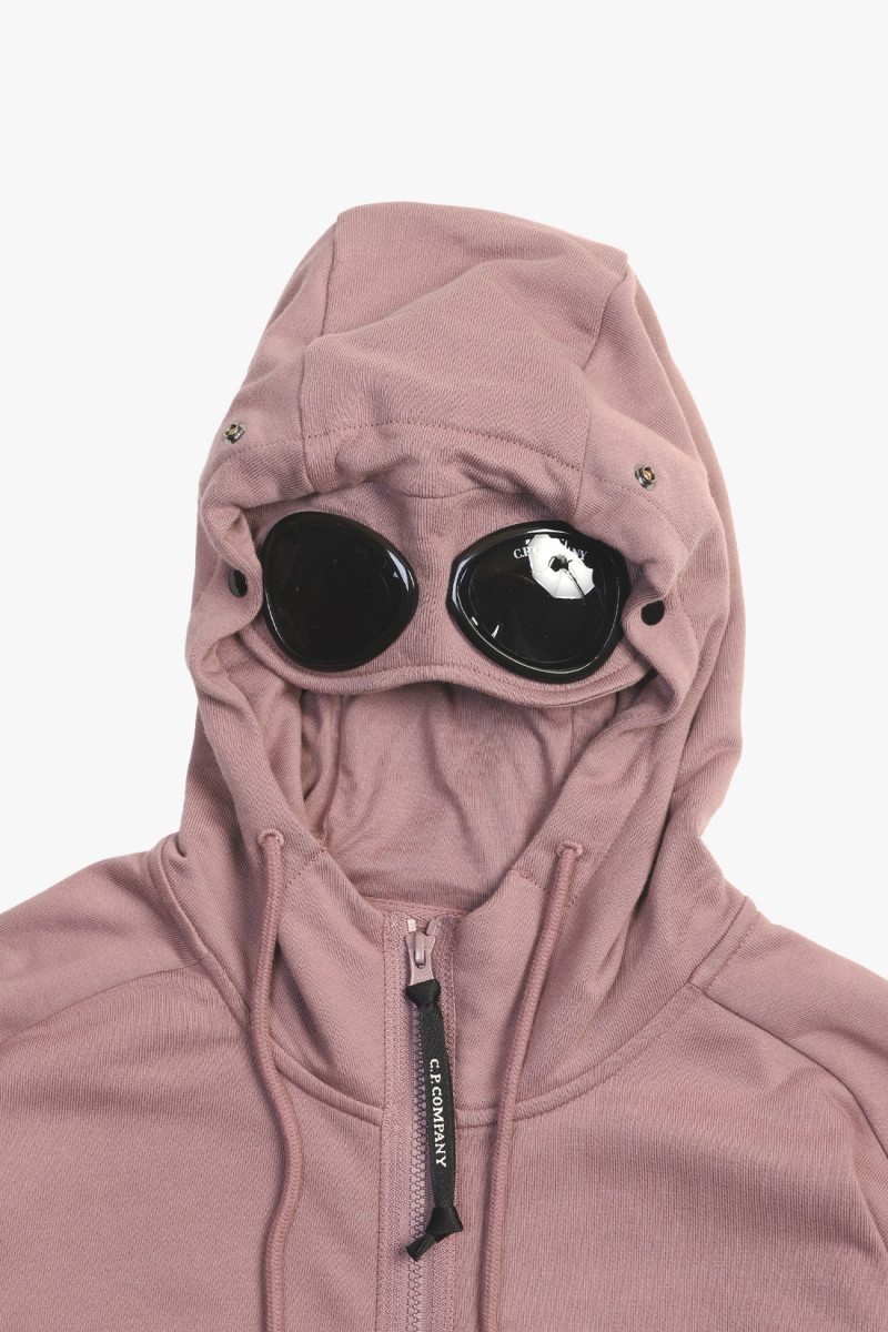 Diagonal goggle zip hoodie Purple dove