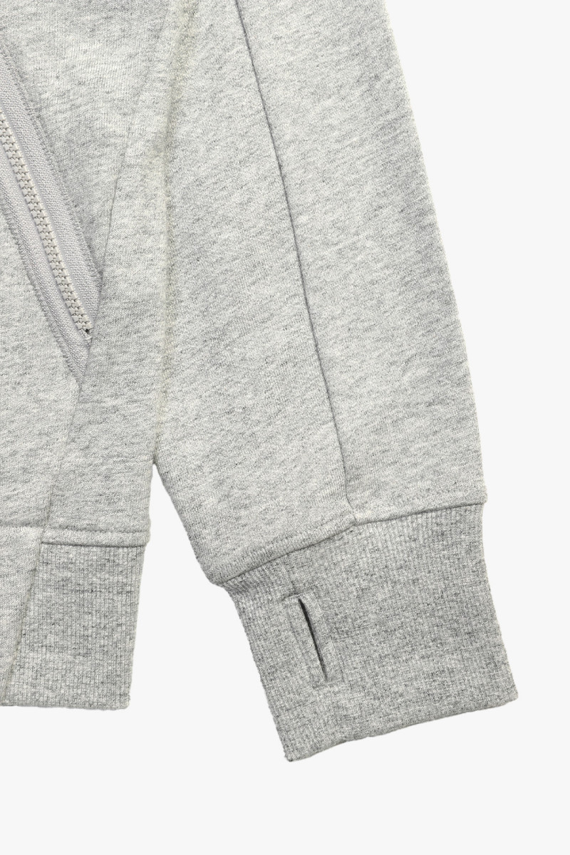 Diagonal goggle zip hoodie Greystone melange