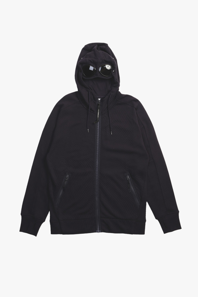 Diagonal goggle zip hoodie Total eclipse