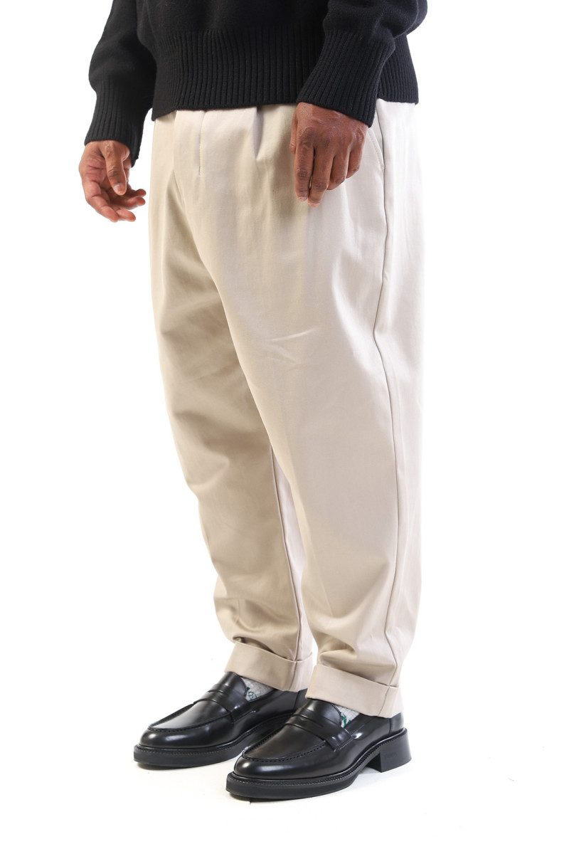 Pantalon carotte oversize Beige clair