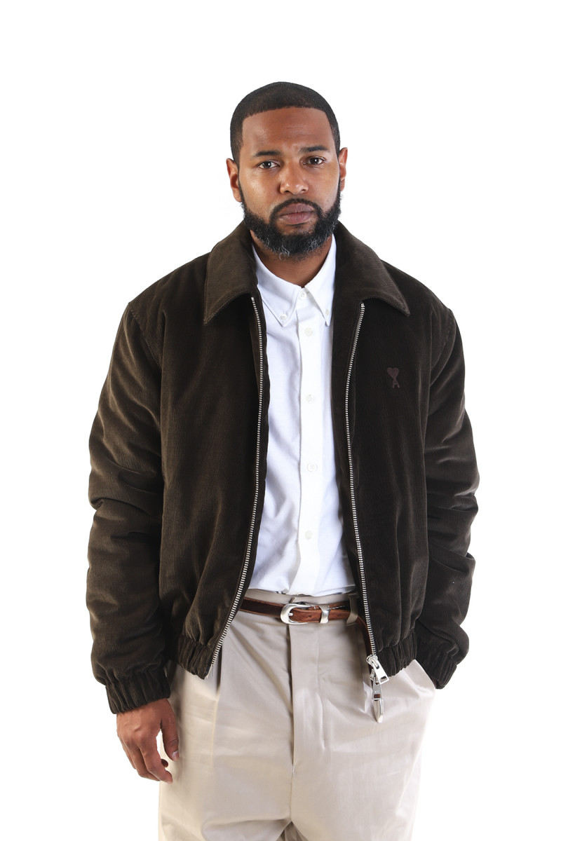 Blouson zippe adc Dark coffee